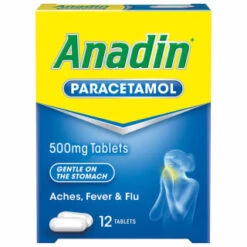 B&M Anadin Paracetamol Tablets 12pk
