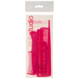 Hair Comb Set 6pc - Pink 8 Hair Comb Set 6pc - Pink - Image 8