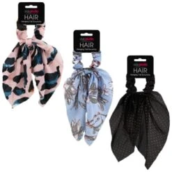 Style Studio Hair Scrunchy - Cream Plisse -Daily Necessities Store 353039 hanging hair scunchie group 2