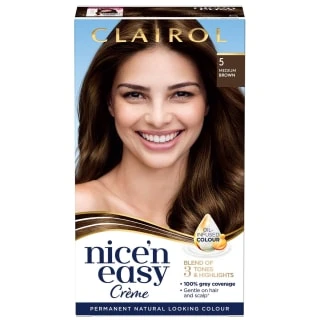 Clairol Nice'n Easy Creme Permanent Hair Dye - 5 Medium Brown 1 Clairol Nice'n Easy Creme Permanent Hair Dye - 5 Medium Brown
