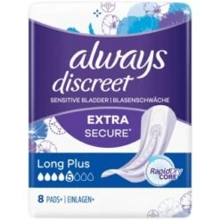 Always® Always Discreet Pads Extra Secure 8pk - Long Plus