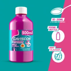 Gaviscon Double Action 500ml - Mint -Daily Necessities Store 384992 gaviscon 500ml double action mint liquid 2