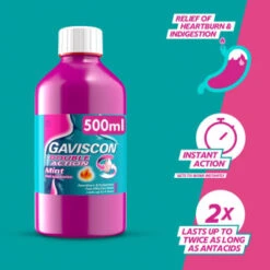 Gaviscon Double Action 500ml - Mint -Daily Necessities Store 384992 gaviscon 500ml double action mint liquid 3