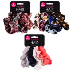 Style Studio Hair Scrunchies 5pk - Gold Stars 15 Style Studio Hair Scrunchies 5pk - Gold Stars -Daily Necessities Store 390087 5pk style studio hair scrunchies group