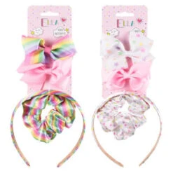 Ella Hair Accessory Set 4pk - Rainbow -Daily Necessities Store 396452 4pk ella hair accessory set group