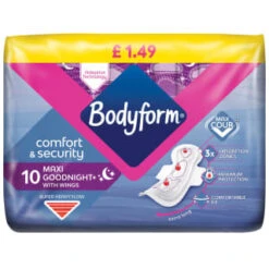Bodyform Goodnight Maxi Pads With Wings 10pk
